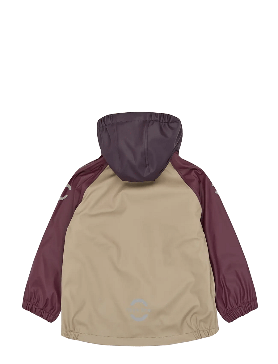 mikk-line - Pu Rain Set + Fleece/Susp. 104 - regnsæt - plum perfect - 2