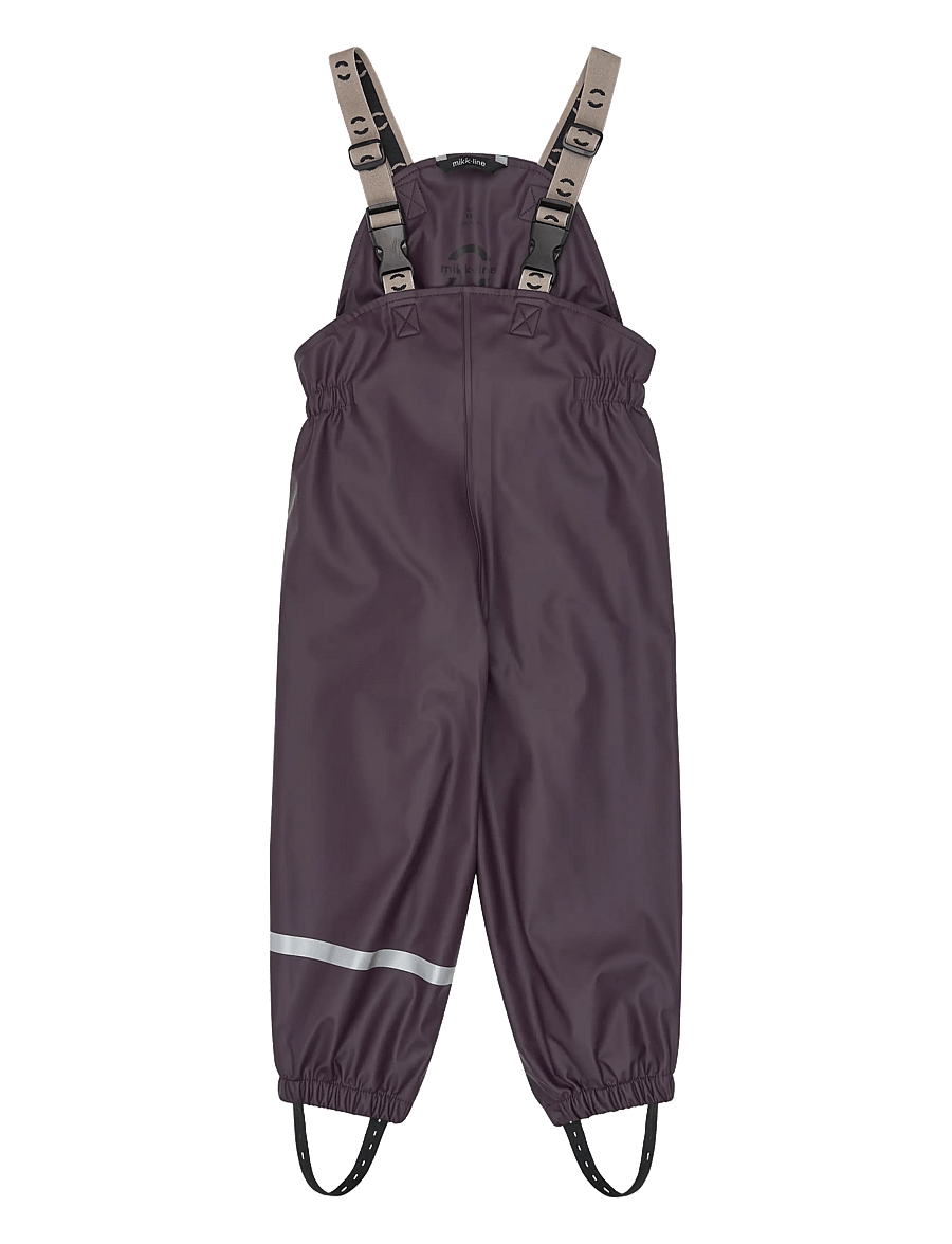 mikk-line - Pu Rain Set + Fleece/Susp. 104 - regnsæt - plum perfect - 4