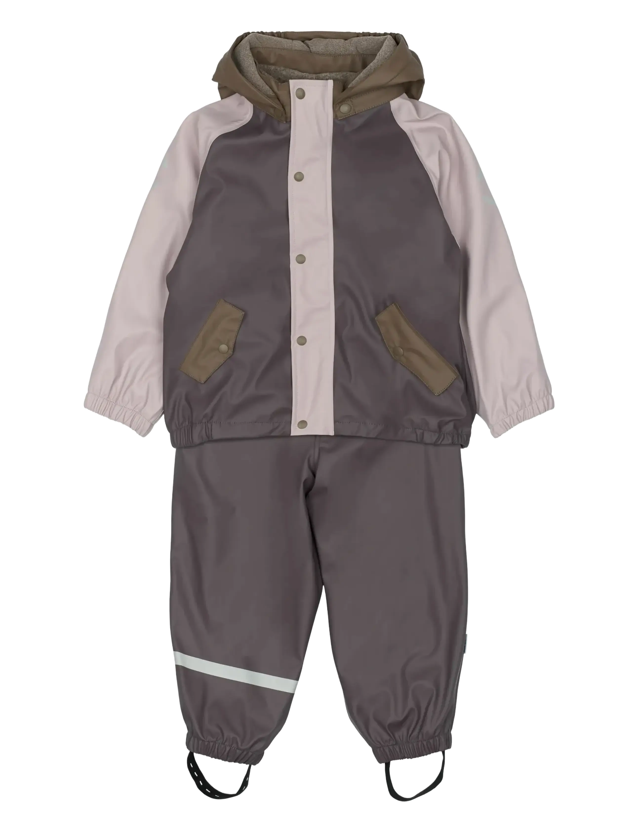 mikk-line Pu Rain Set + Fleece/Susp. 104 - Regntøj - SPARROW / multi