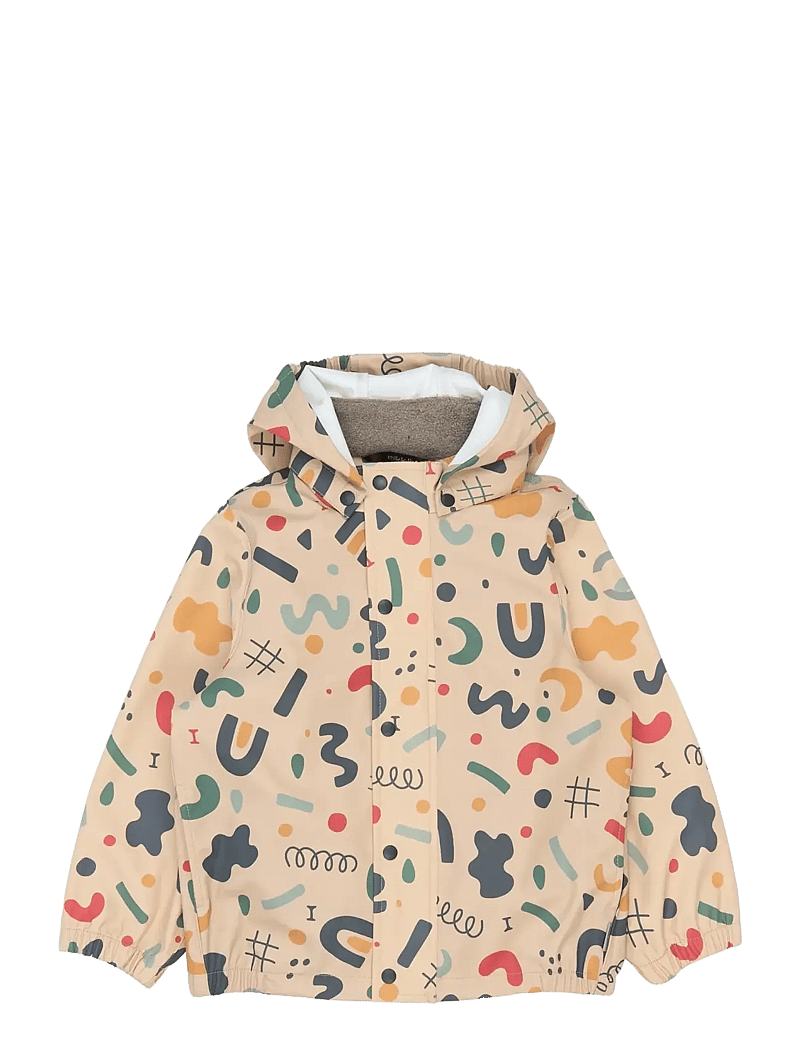 mikk-line - PU Rain Set AOP w. Susp/104 - regnställ - retro aop - 1