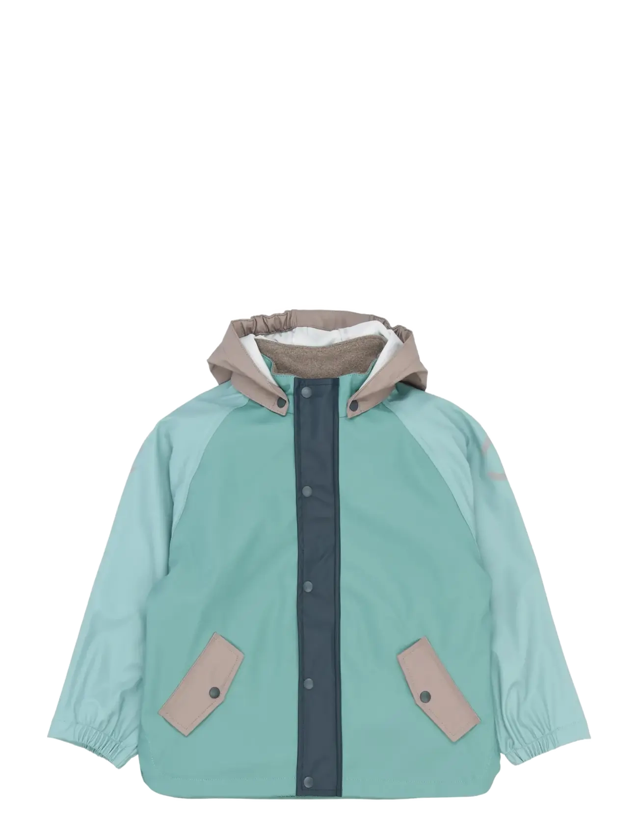 mikk-line - PU Rain Set Block w Susp 104 - regnsett - cinder - 1