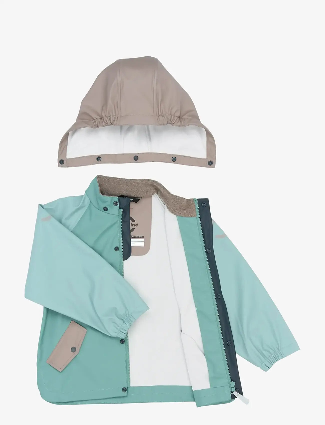 mikk-line - PU Rain Set Block w Susp 104 - regnsæt - cinder - 3