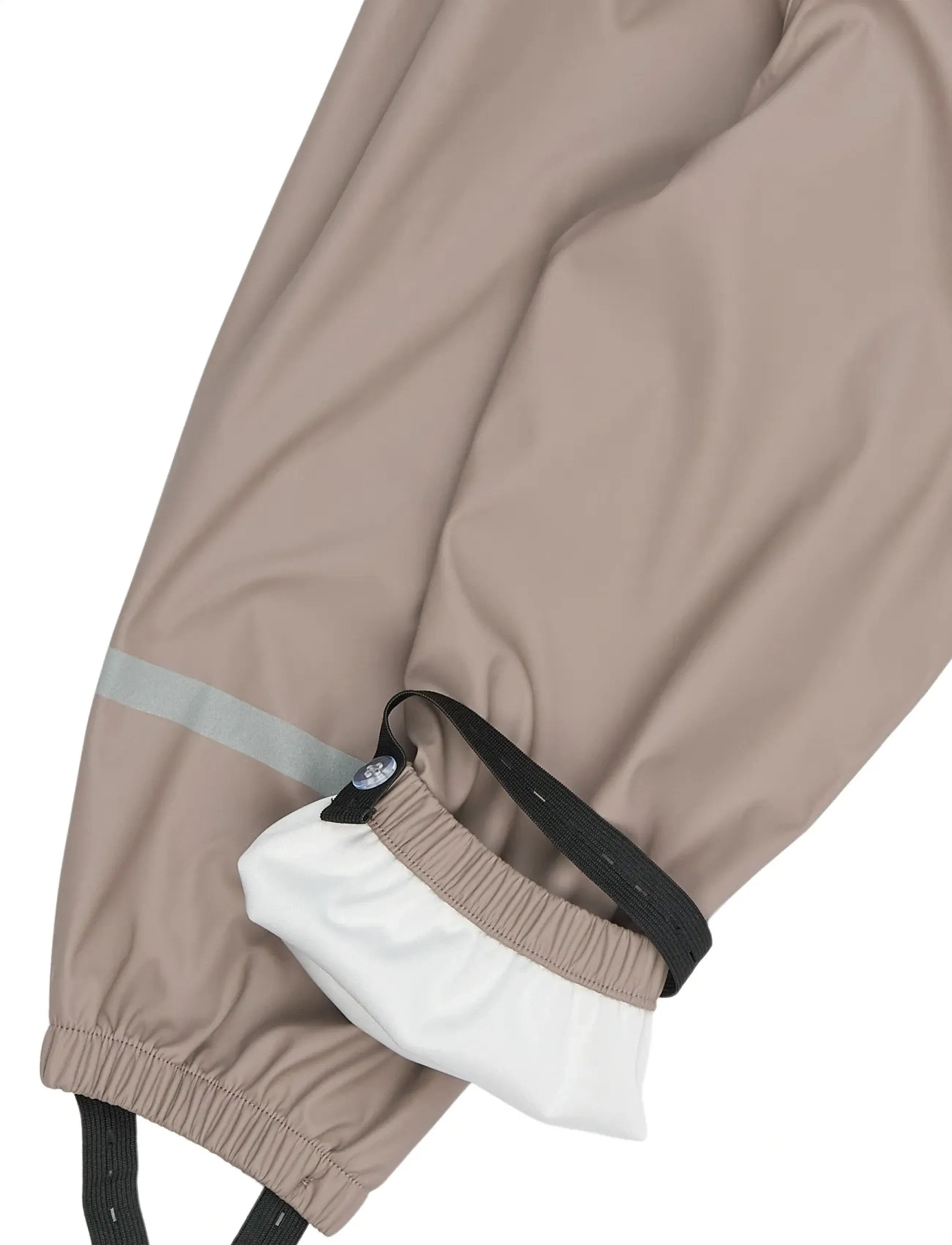 mikk-line - PU Rain Set Block w Susp 104 - regnsett - cinder - 5