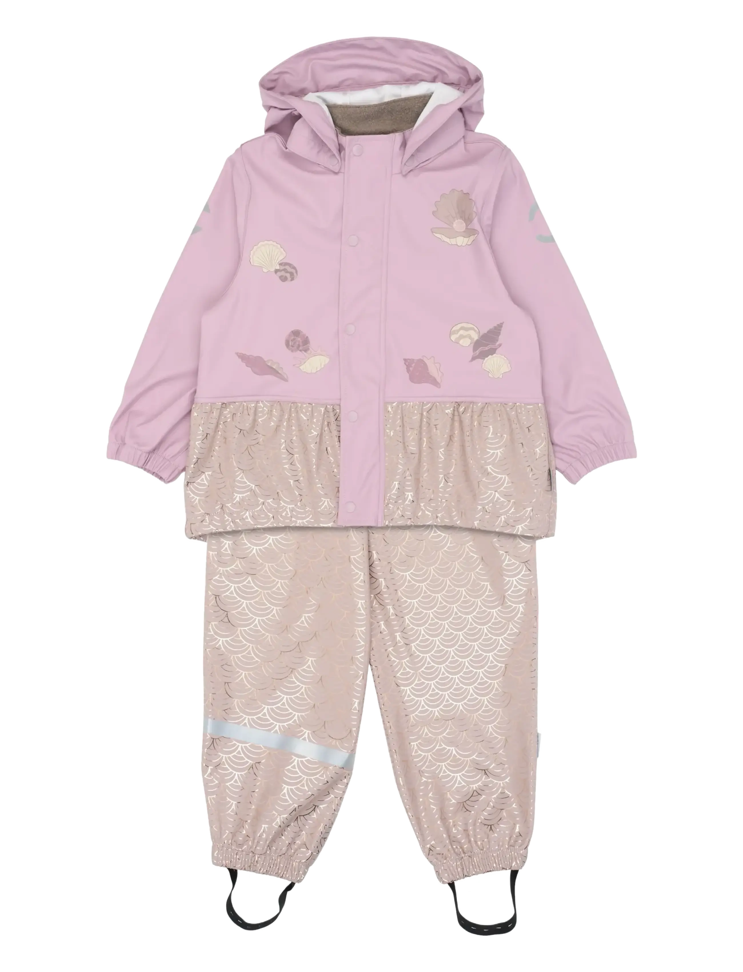 mikk-line Rain Set Mermaid w. susp 104 - Regnställ - MERMAID / pink/rose