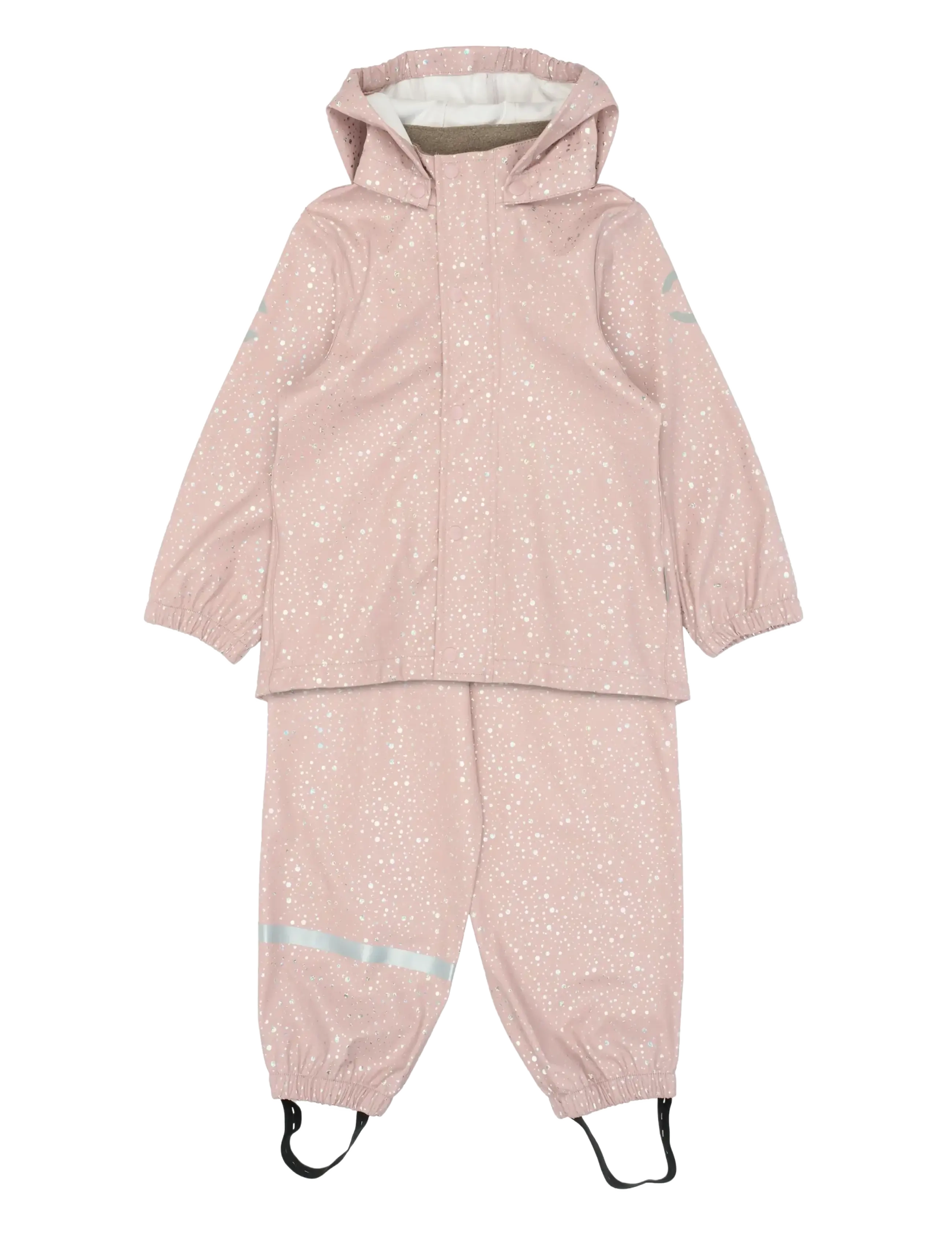 mikk-line Pu Glitter Rain Set W. Susp/104, 110, Pink, Regntøj > Regntøjssæt, Børn