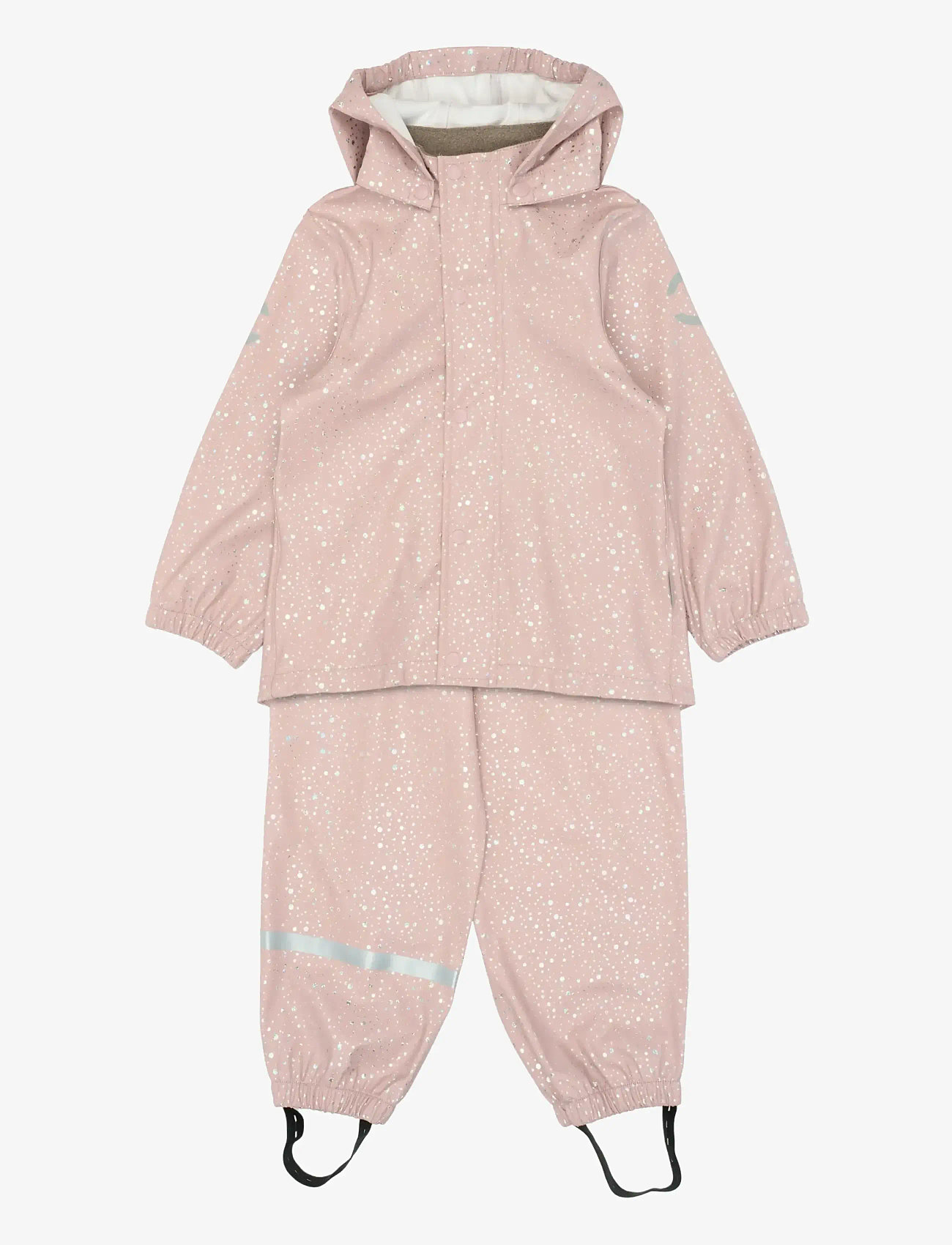 mikk-line - PU Glitter Rain Set w. Susp/104 - vihmakomplektid - adobe rose - 1