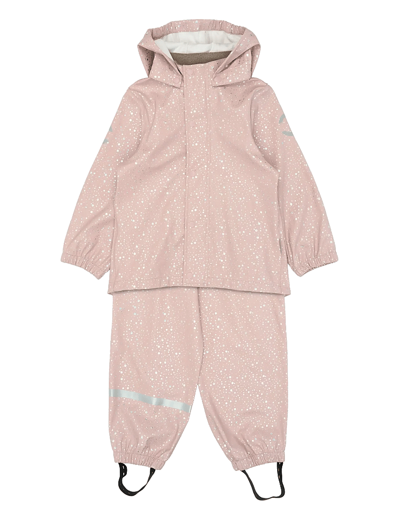 mikk-line - PU Glitter Rain Set w. Susp/104 - vihmakomplektid - adobe rose - 1