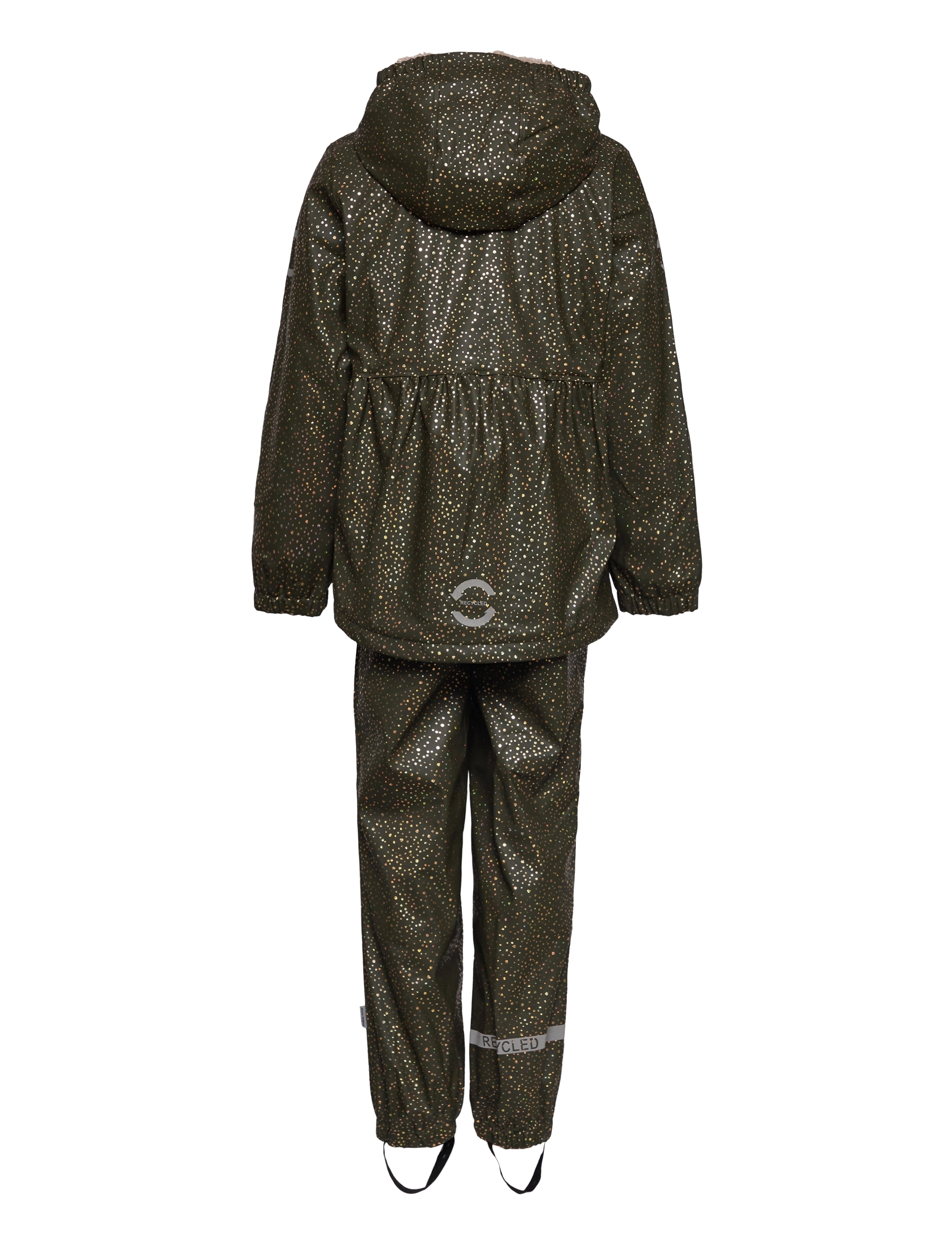 mikk-line - PU Glitter Rain Set Rec w. Susp/104 - forest green - 1