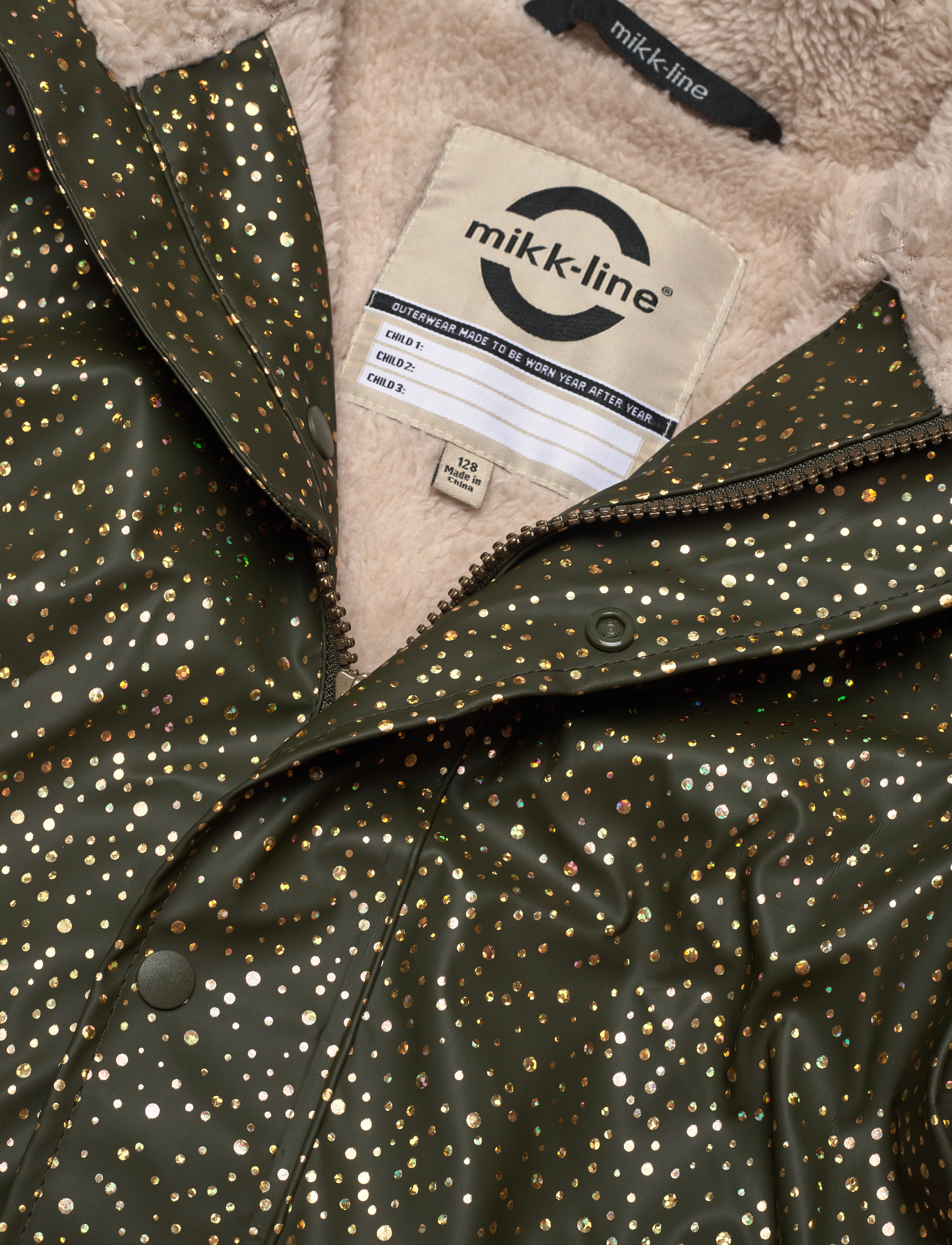mikk-line - PU Glitter Rain Set Rec w. Susp/104 - forest green - 5