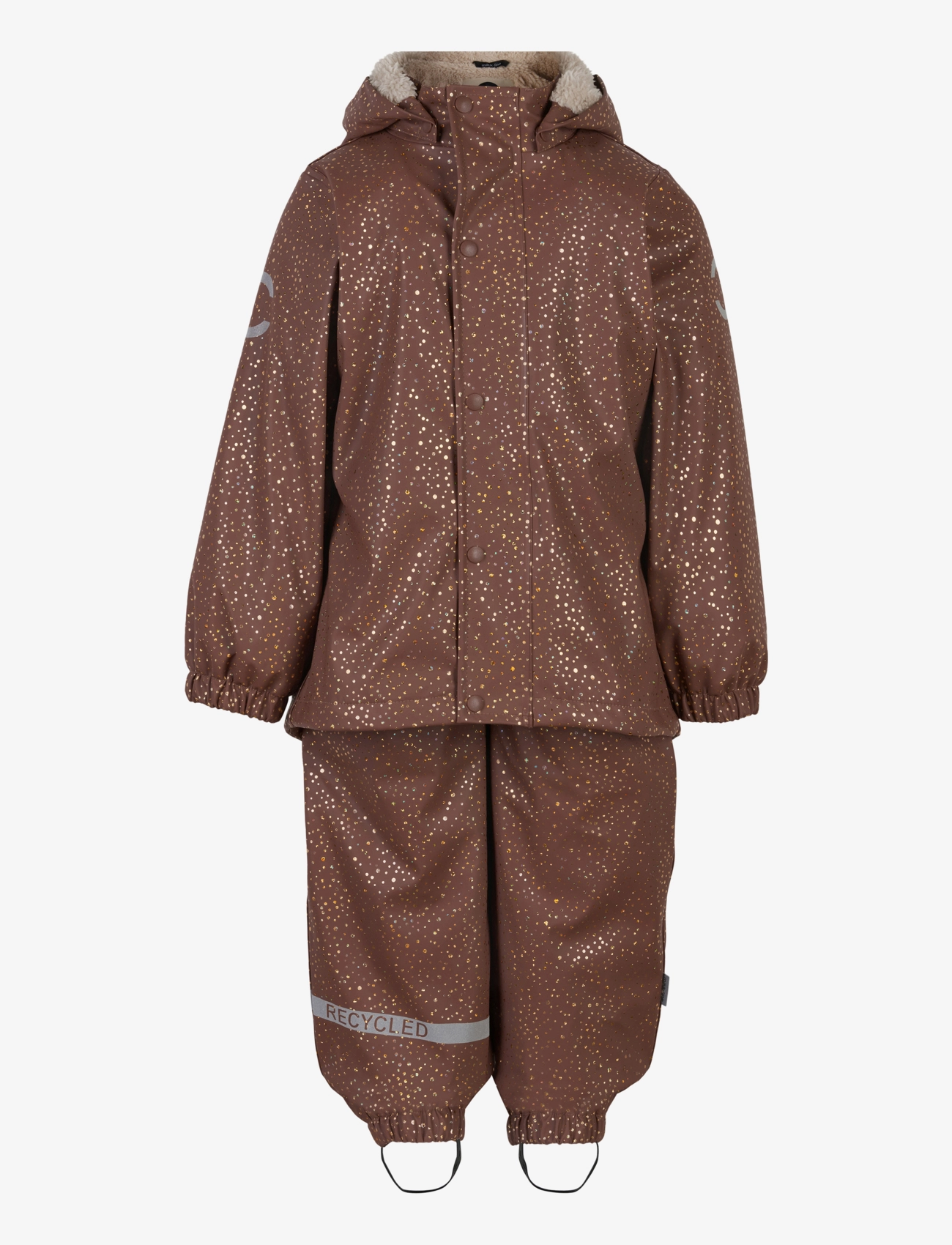 PU Glitter Rain Set Rec w. Susp/104 - NUTMEG