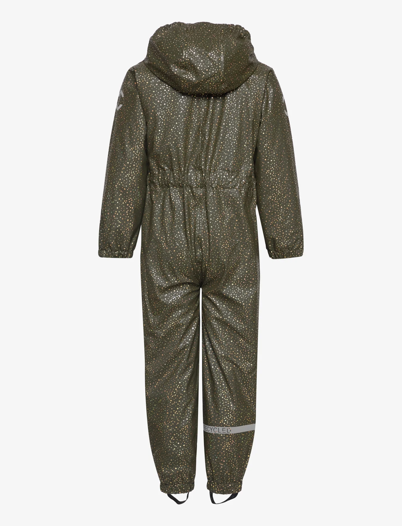 mikk-line - PU Glitter Rain suit Teddy Recycled - regndragter - forest green - 1