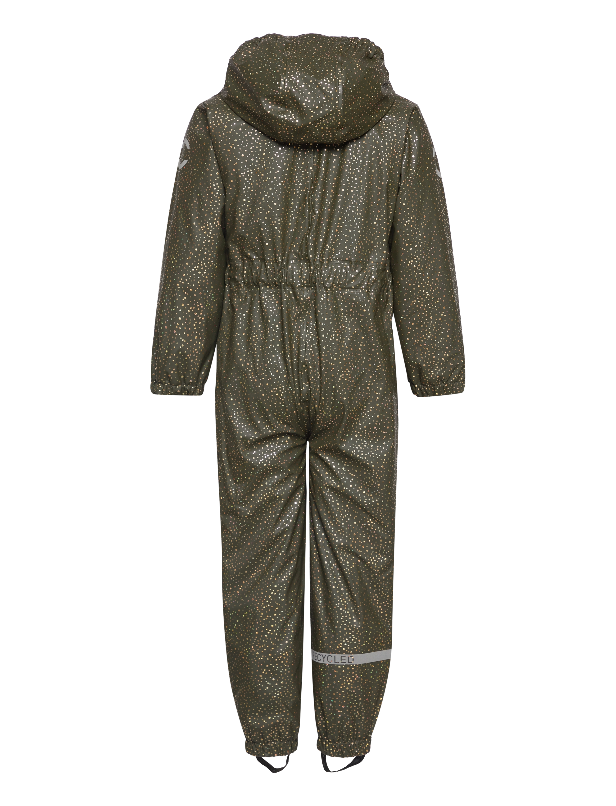 mikk-line - PU Glitter Rain suit Teddy Recycled - forest green - 1