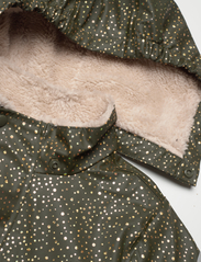 mikk-line - PU Glitter Rain suit Teddy Recycled - lietus valkā kombinezoni - forest green - 3