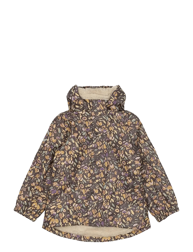 mikk-line - PU AOP Rain Set Teddy w. Susp104 - regenkleding met voering - raisin - 1