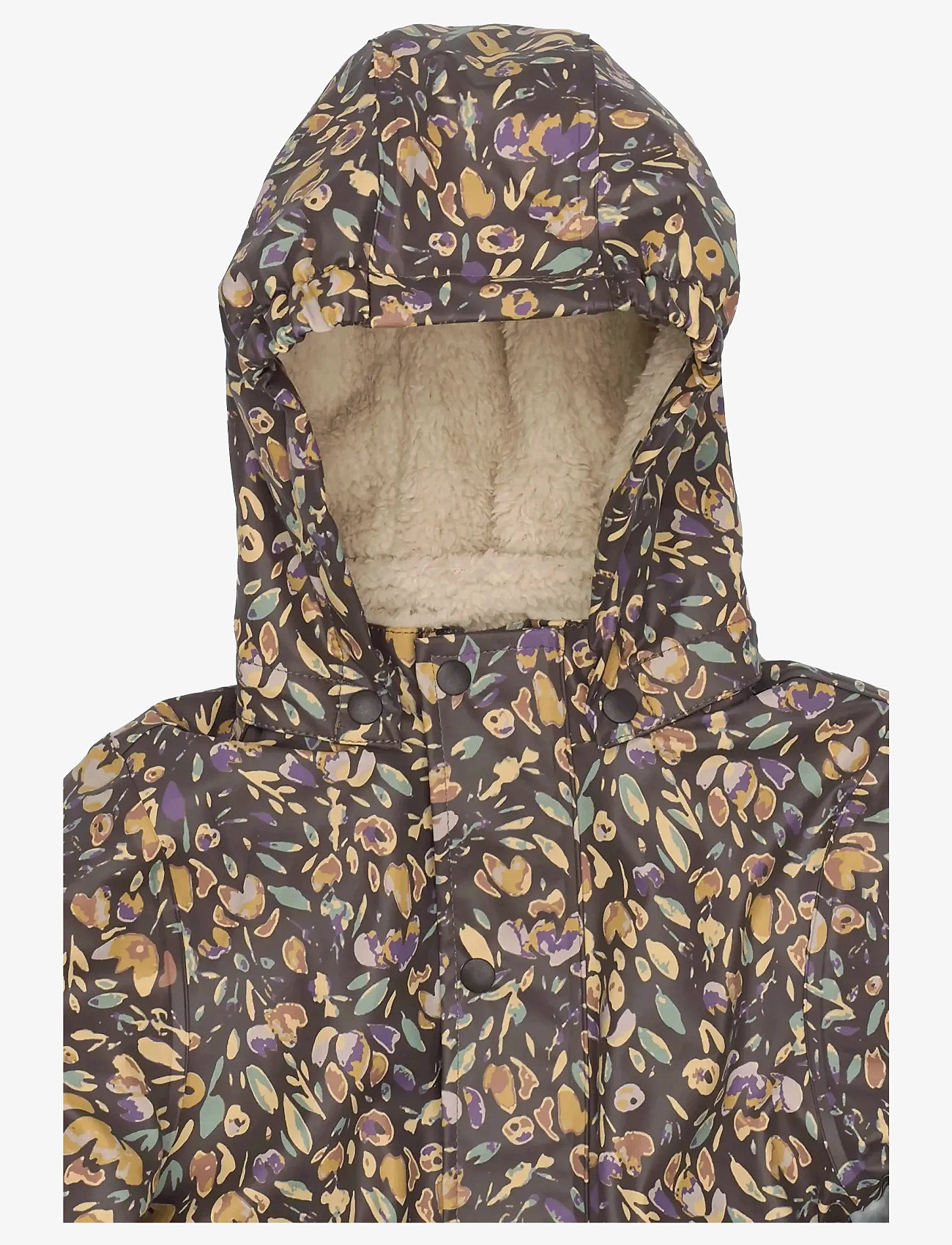 mikk-line - PU AOP Rain Set Teddy w. Susp104 - regenkleding met voering - raisin - 3