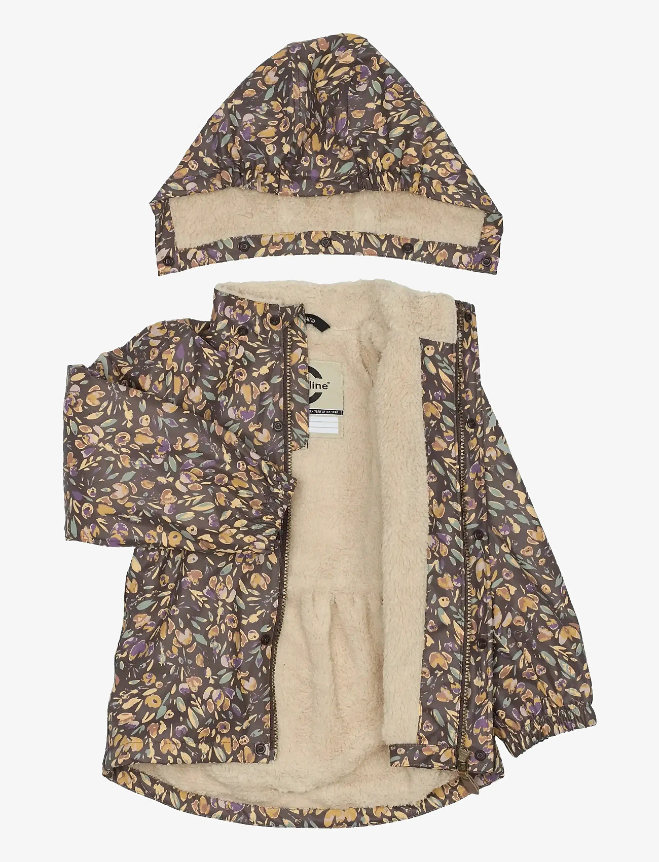 mikk-line - PU AOP Rain Set Teddy w. Susp104 - regenkleding met voering - raisin - 4