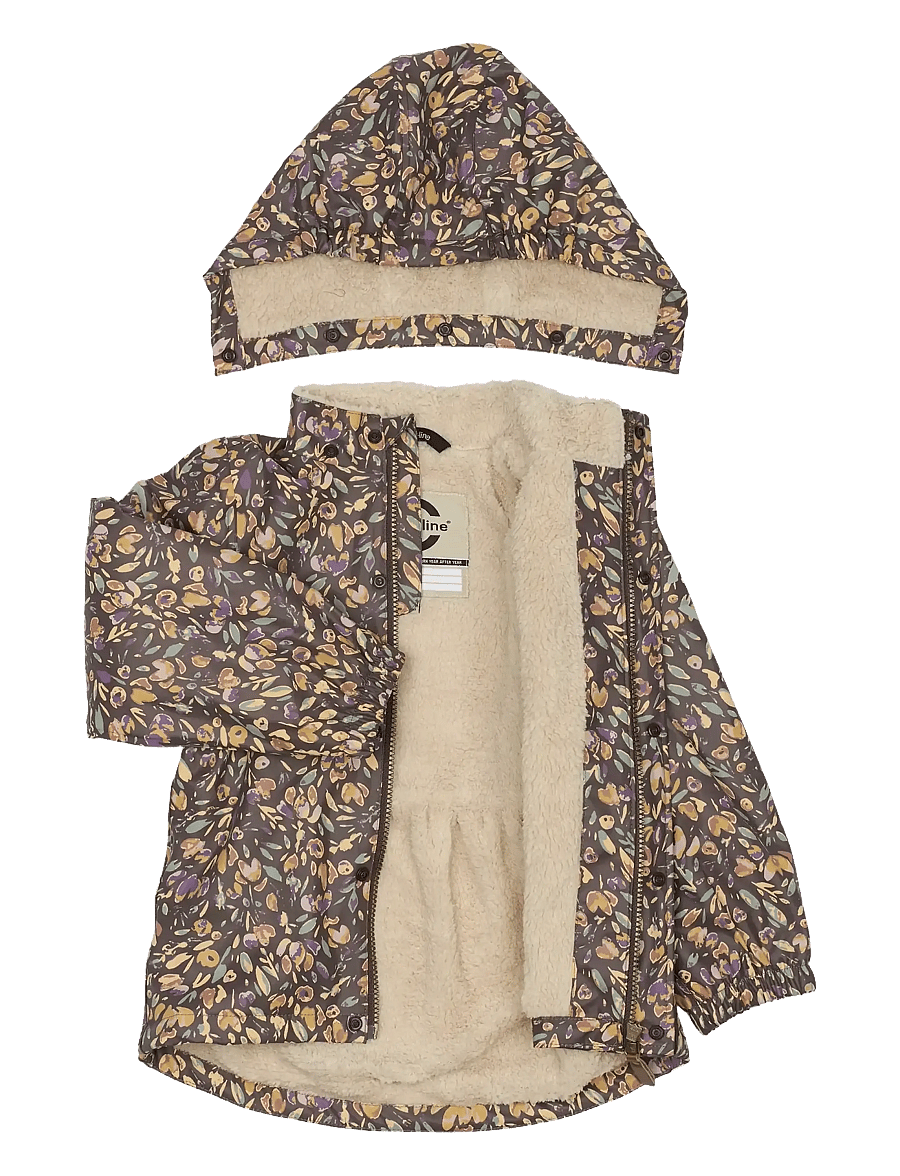 mikk-line - PU AOP Rain Set Teddy w. Susp104 - lietus apģērbs ar oderējumu - raisin - 4