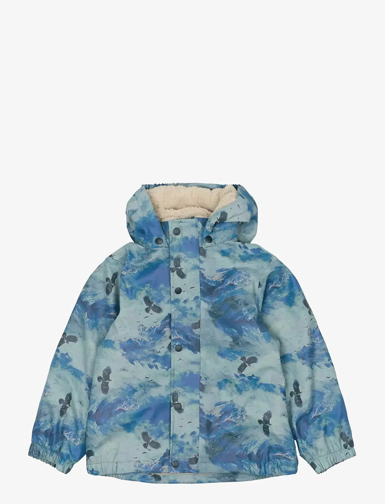 mikk-line - PU AOP Rain Set Teddy Rec w. Susp10 - fodrade regnkläder - blue nights - 2