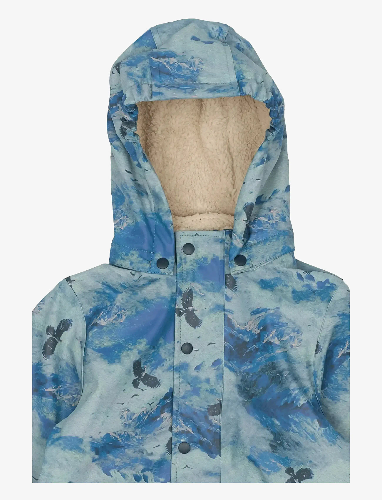 mikk-line - PU AOP Rain Set Teddy Rec w. Susp10 - fodrade regnkläder - blue nights - 3