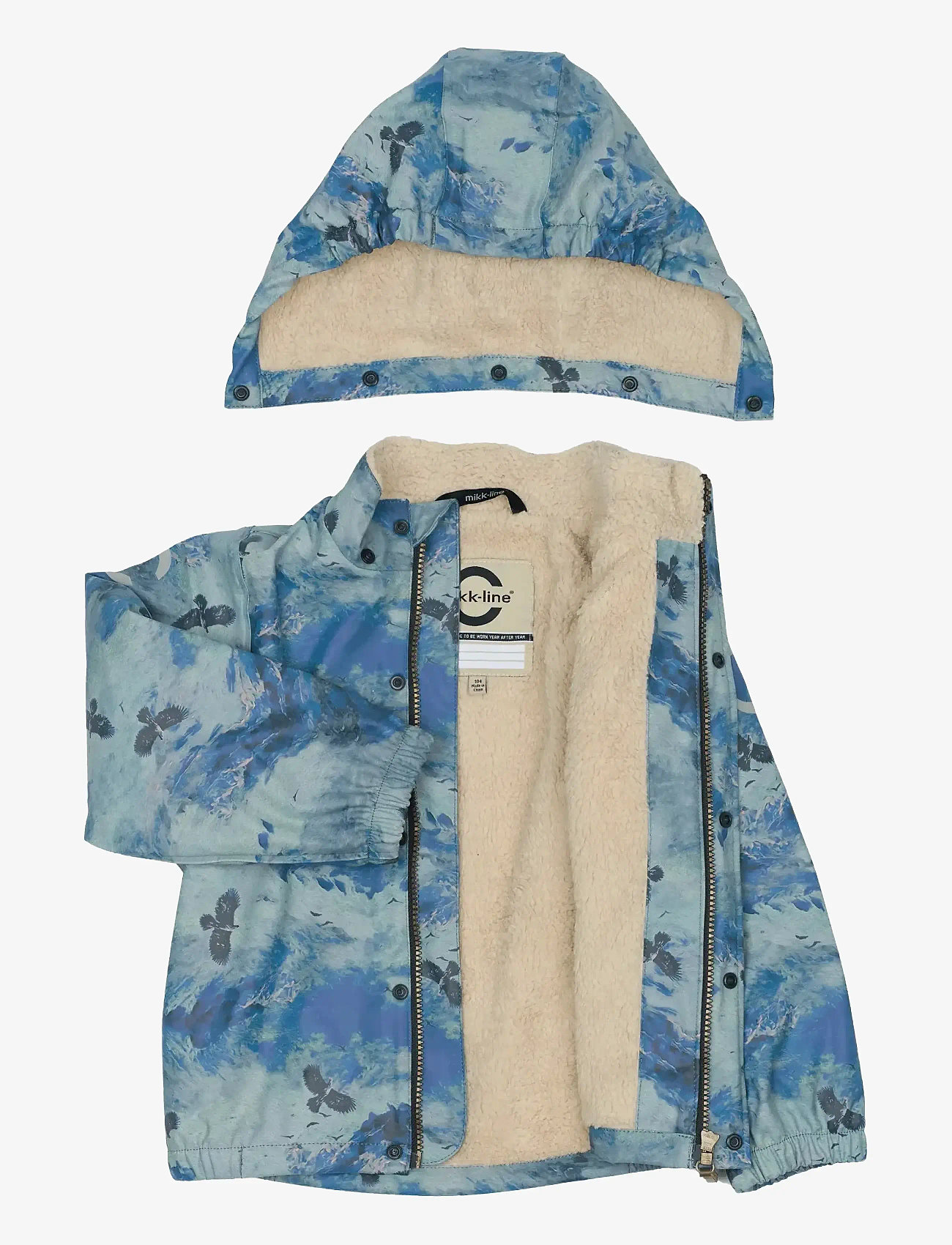 mikk-line - PU AOP Rain Set Teddy Rec w. Susp10 - fodrade regnkläder - blue nights - 5