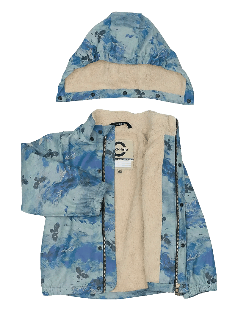 mikk-line - PU AOP Rain Set Teddy Rec w. Susp10 - fodrade regnkläder - blue nights - 5