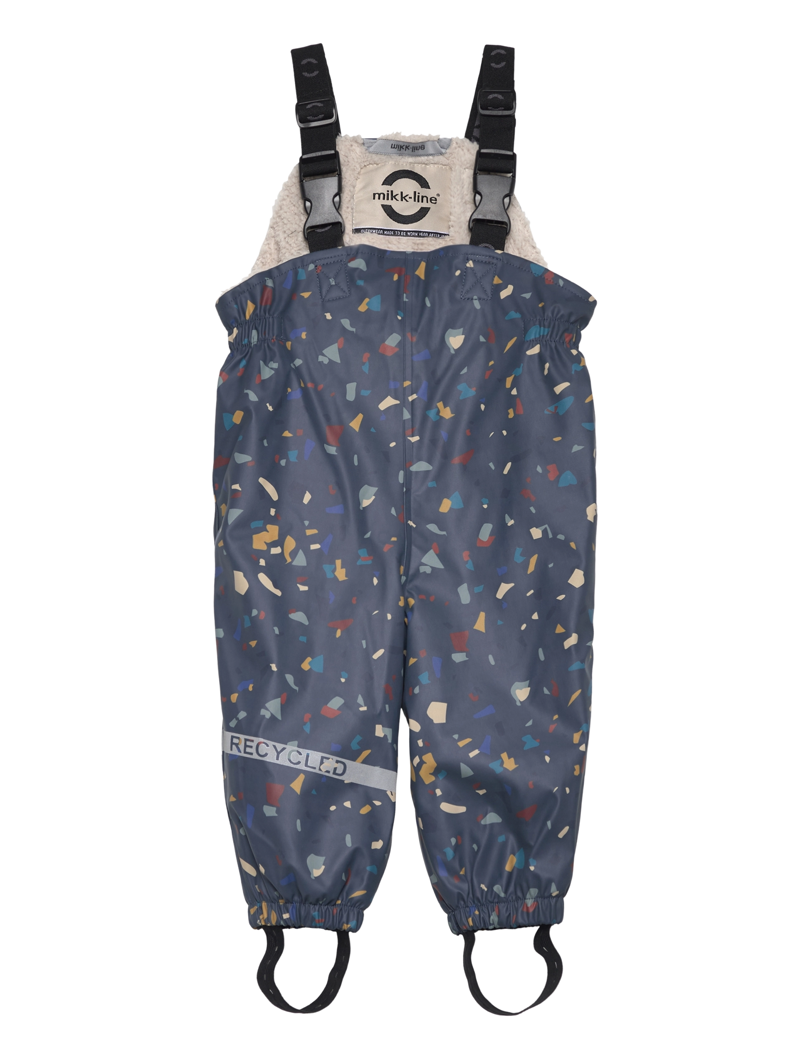 mikk-line - PU AOP Rain Set Teddy w. Susp104 - overtøj - orion blue - 2