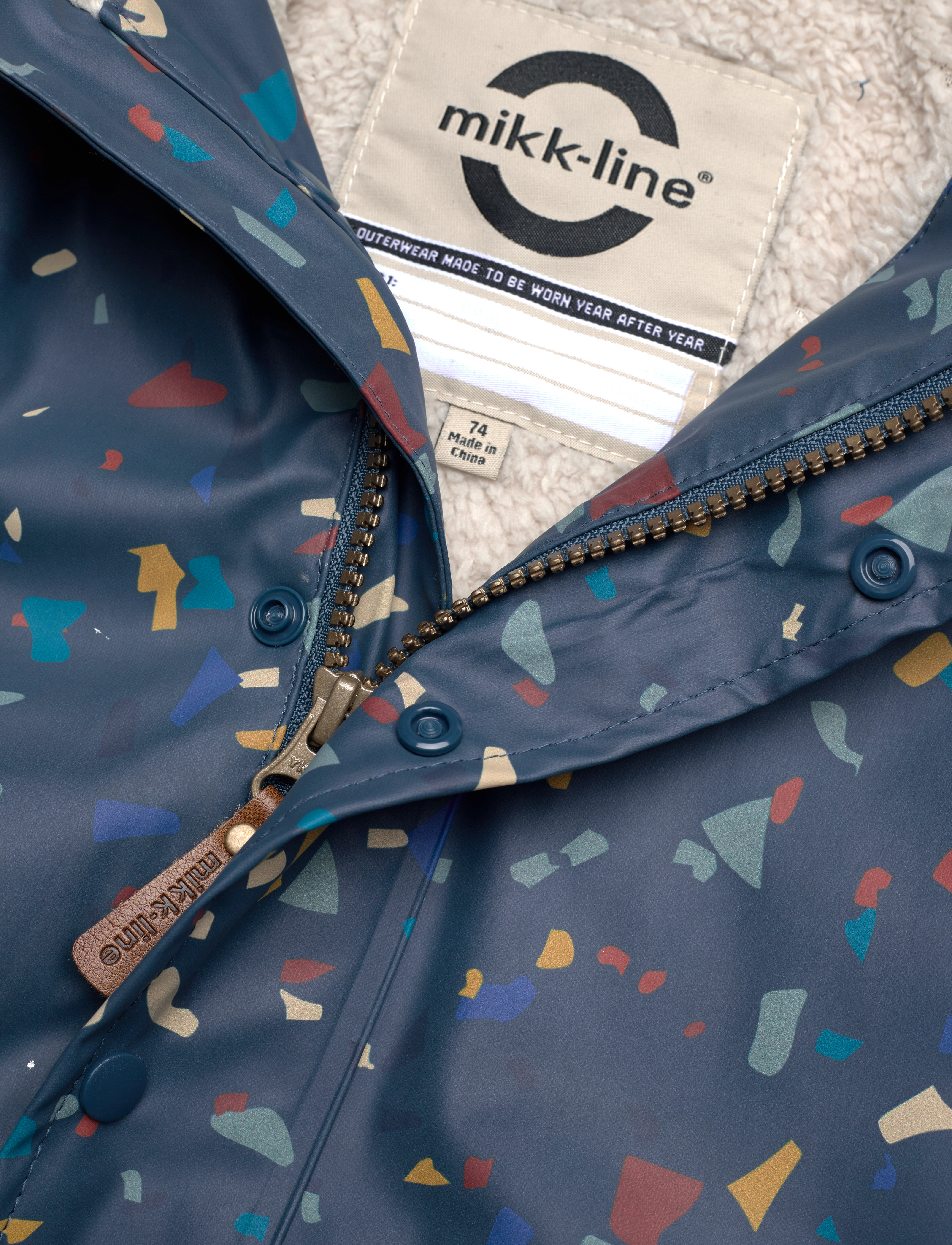 mikk-line - PU AOP Rain Set Teddy w. Susp104 - overtøj - orion blue - 4