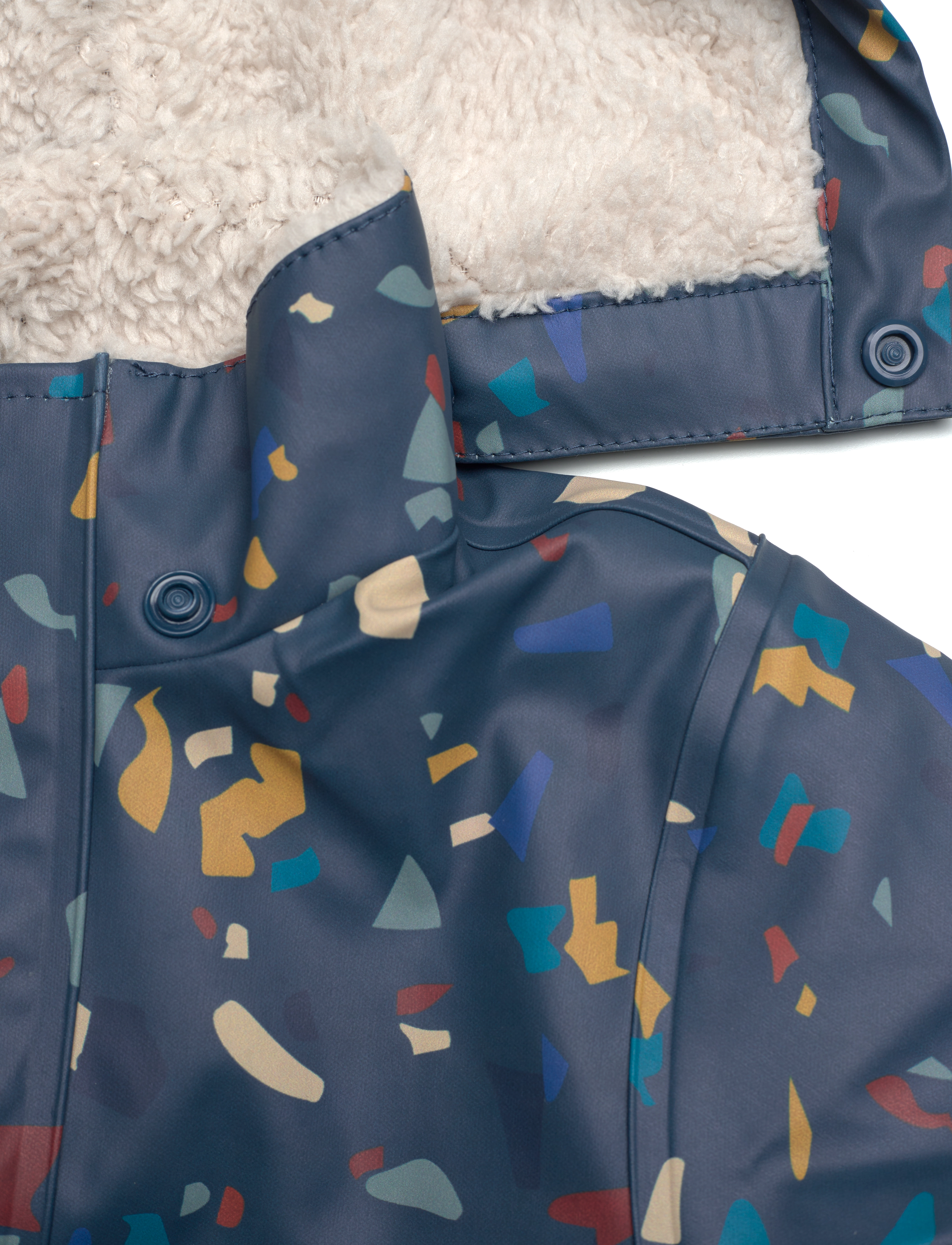 mikk-line - PU AOP Rain Set Teddy w. Susp104 - overtøj - orion blue - 5