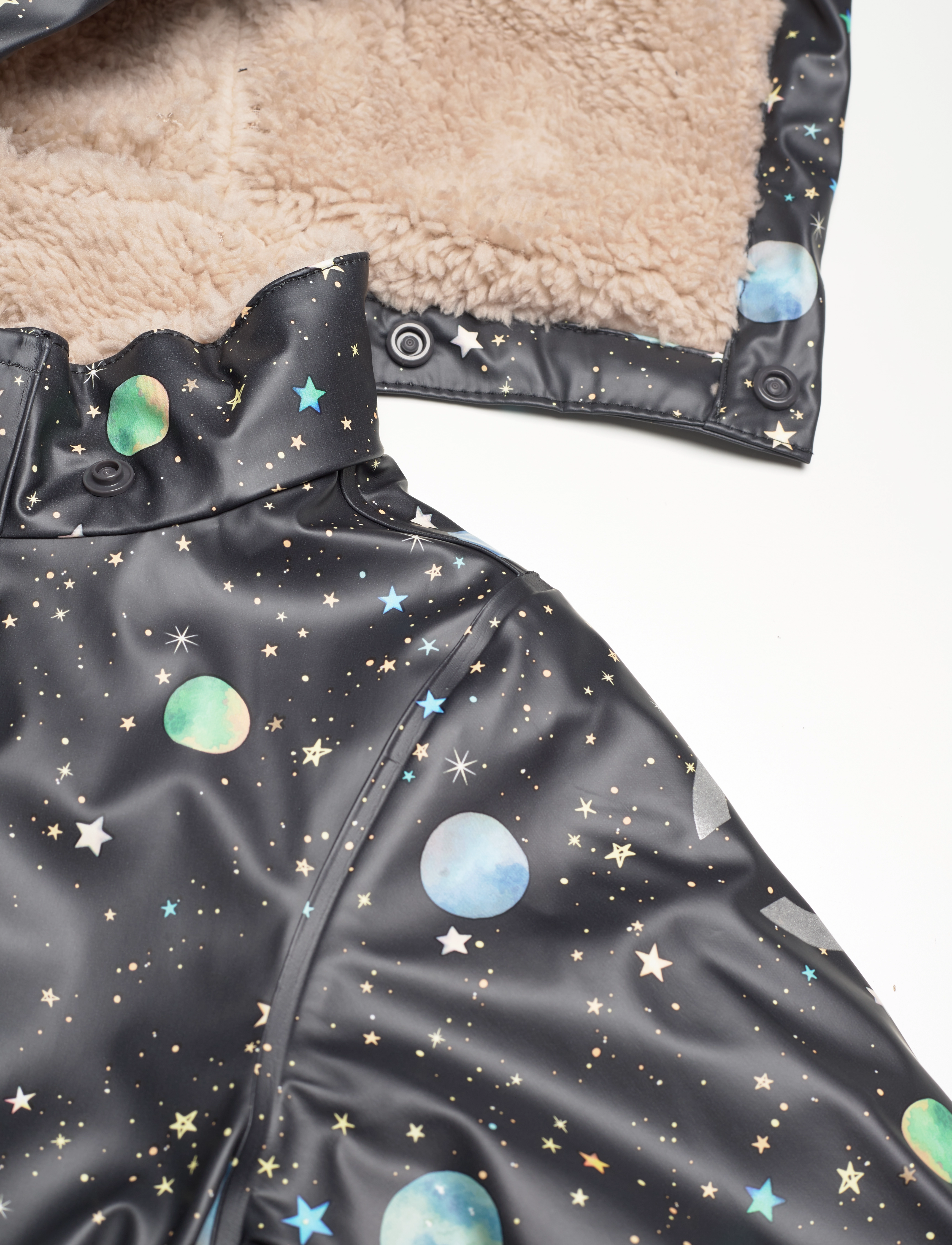 mikk-line - PU AOP Rain Suit Teddy Rec - overtøj - dark navy - 2