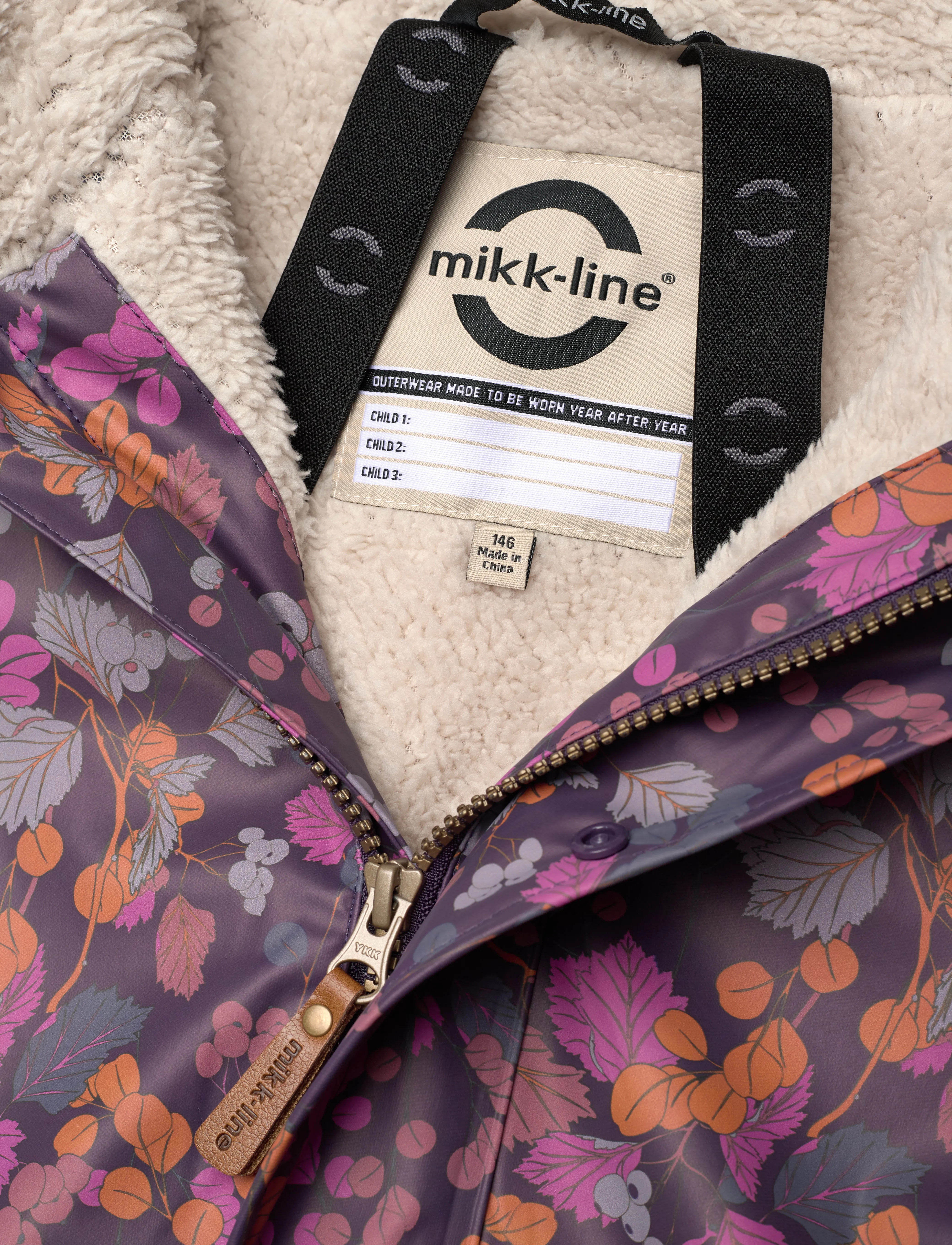mikk-line - PU AOP Rain Suit Teddy Rec - overtøj - nightshade - 2