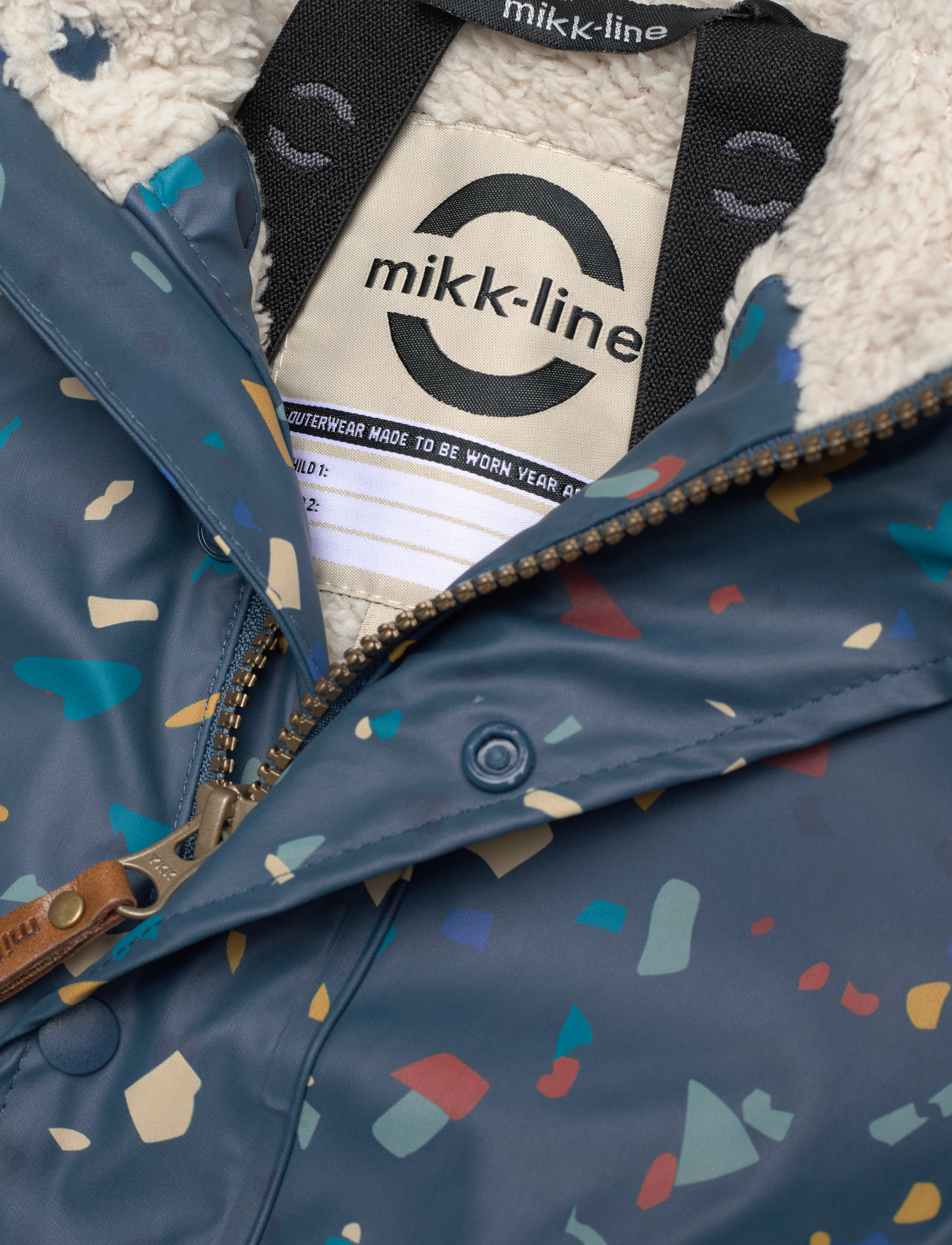 mikk-line - PU AOP Rain Suit Teddy Rec - overtøj - orion blue - 4