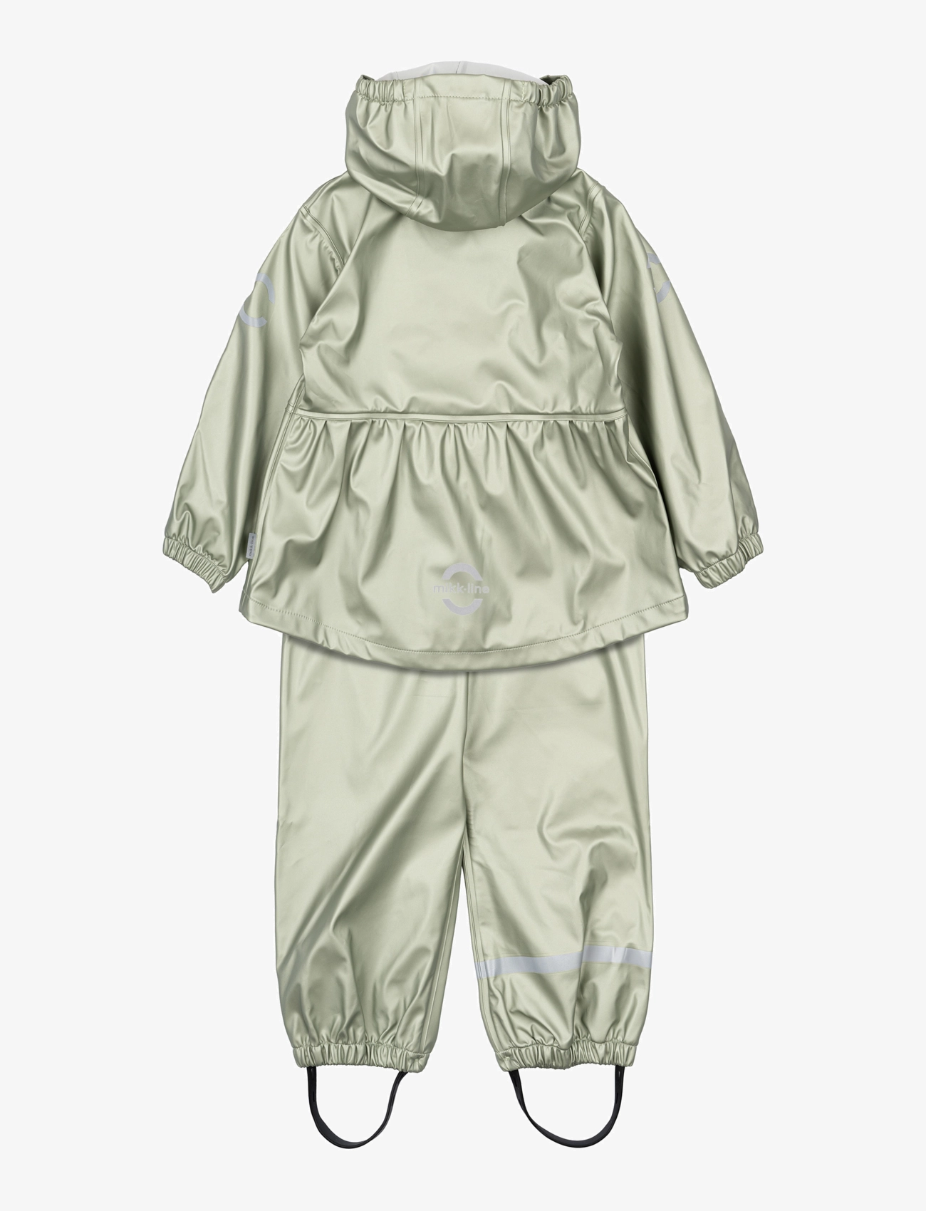 mikk-line - PU Metallic Rain w. susp/104 - regnsæt - green bay - 2