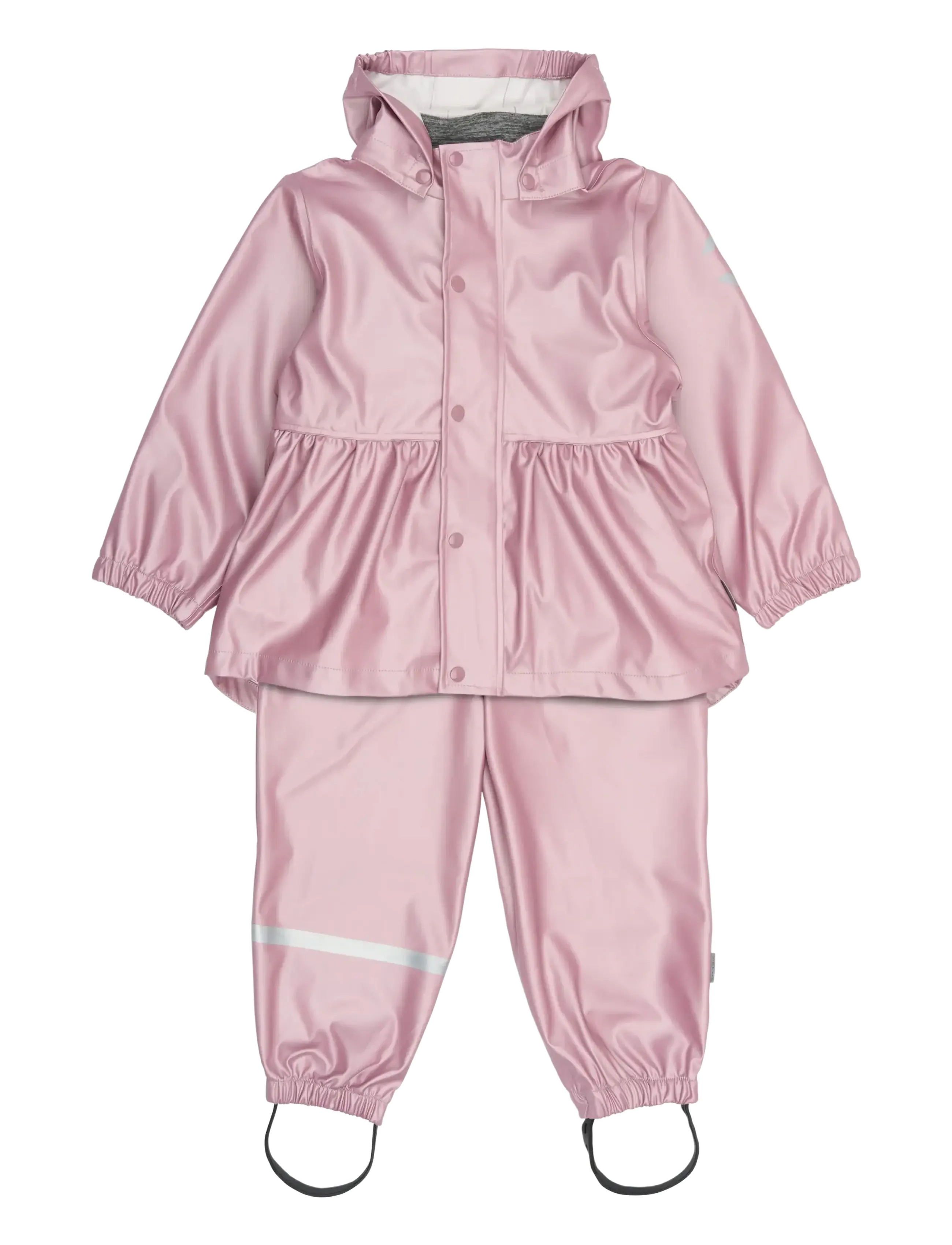 mikk-line PU Metallic Rain w. susp/104 - Sadevaatteet - MAUVE SHADOWS / pink/rose