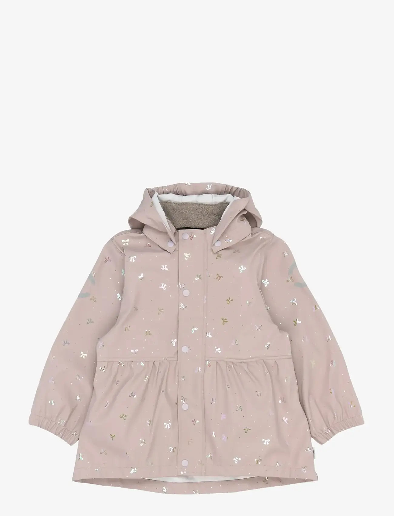 mikk-line - PU Glitter Rain Set w. Susp/104 - regnställ - bow foil aop - 1