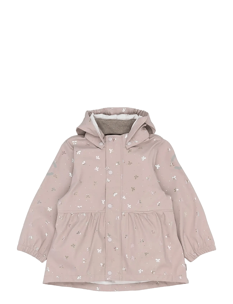 mikk-line - PU Glitter Rain Set w. Susp/104 - regnställ - bow foil aop - 1