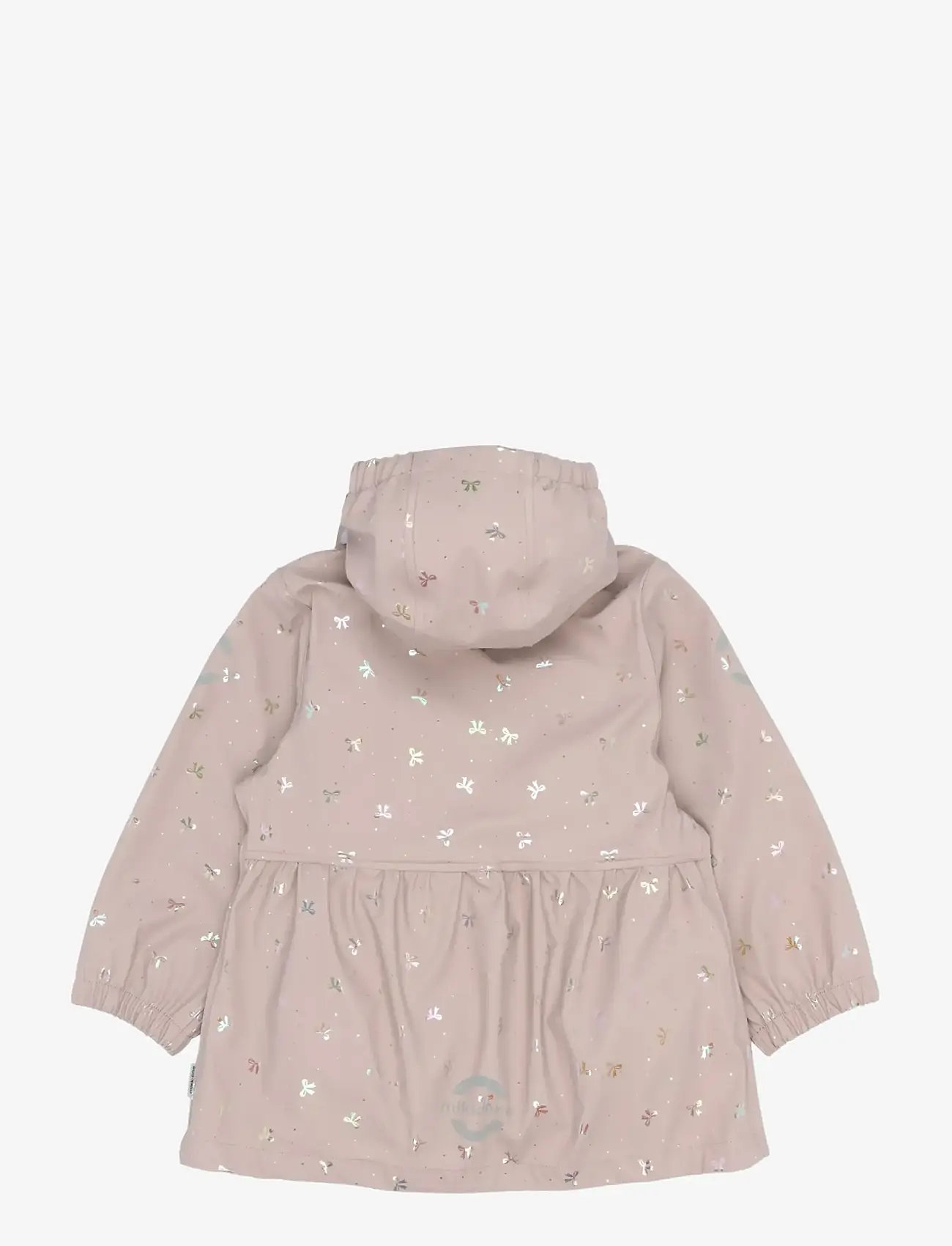 mikk-line - PU Glitter Rain Set w. Susp/104 - regnställ - bow foil aop - 2