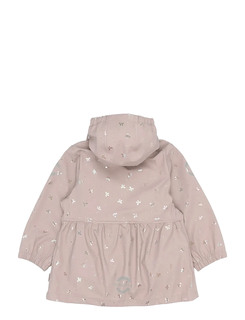 mikk-line - PU Glitter Rain Set w. Susp/104 - regnställ - bow foil aop - 2