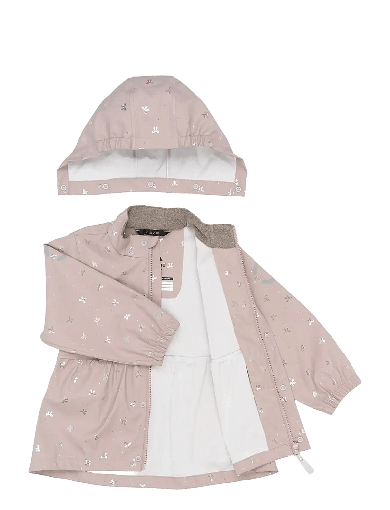 mikk-line - PU Glitter Rain Set w. Susp/104 - regnställ - bow foil aop - 3