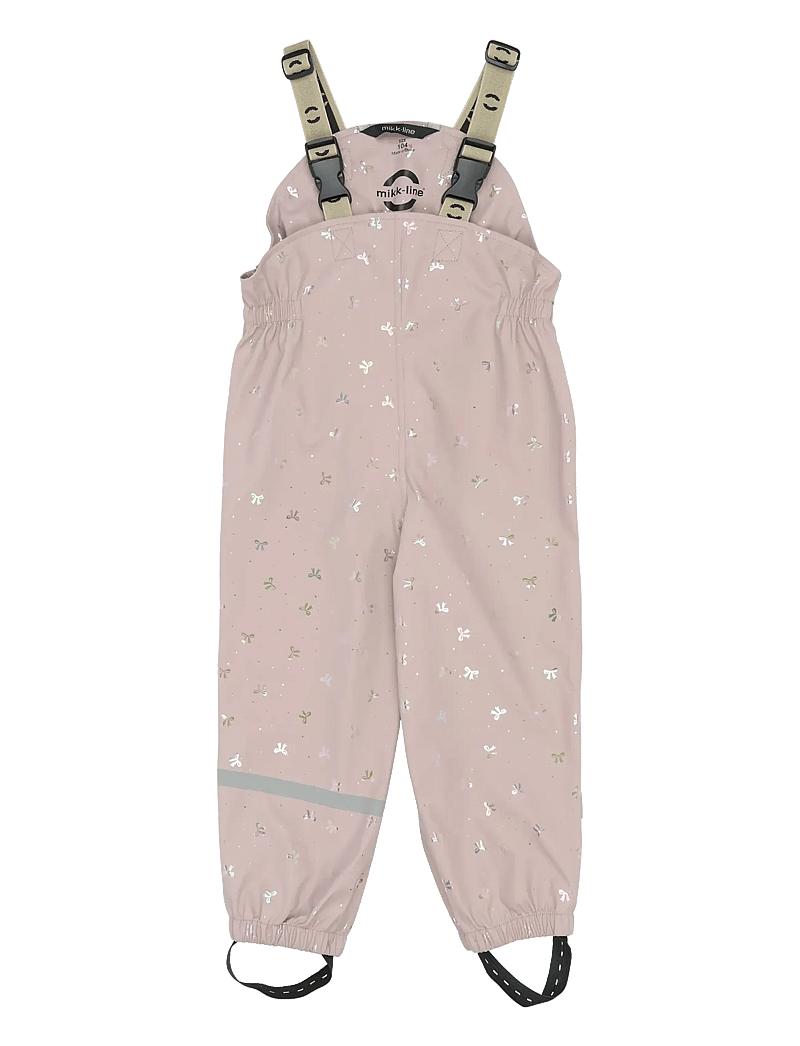 mikk-line - PU Glitter Rain Set w. Susp/104 - regnställ - bow foil aop - 4