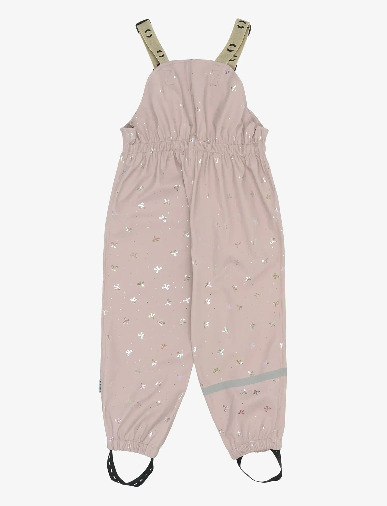 mikk-line - PU Glitter Rain Set w. Susp/104 - regnställ - bow foil aop - 5