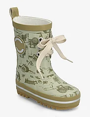 mikk-line - Printed Wellies w. lace - unlined rubberboots - desert sage - 0