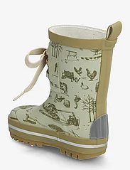 mikk-line - Printed Wellies w. lace - unlined rubberboots - desert sage - 2