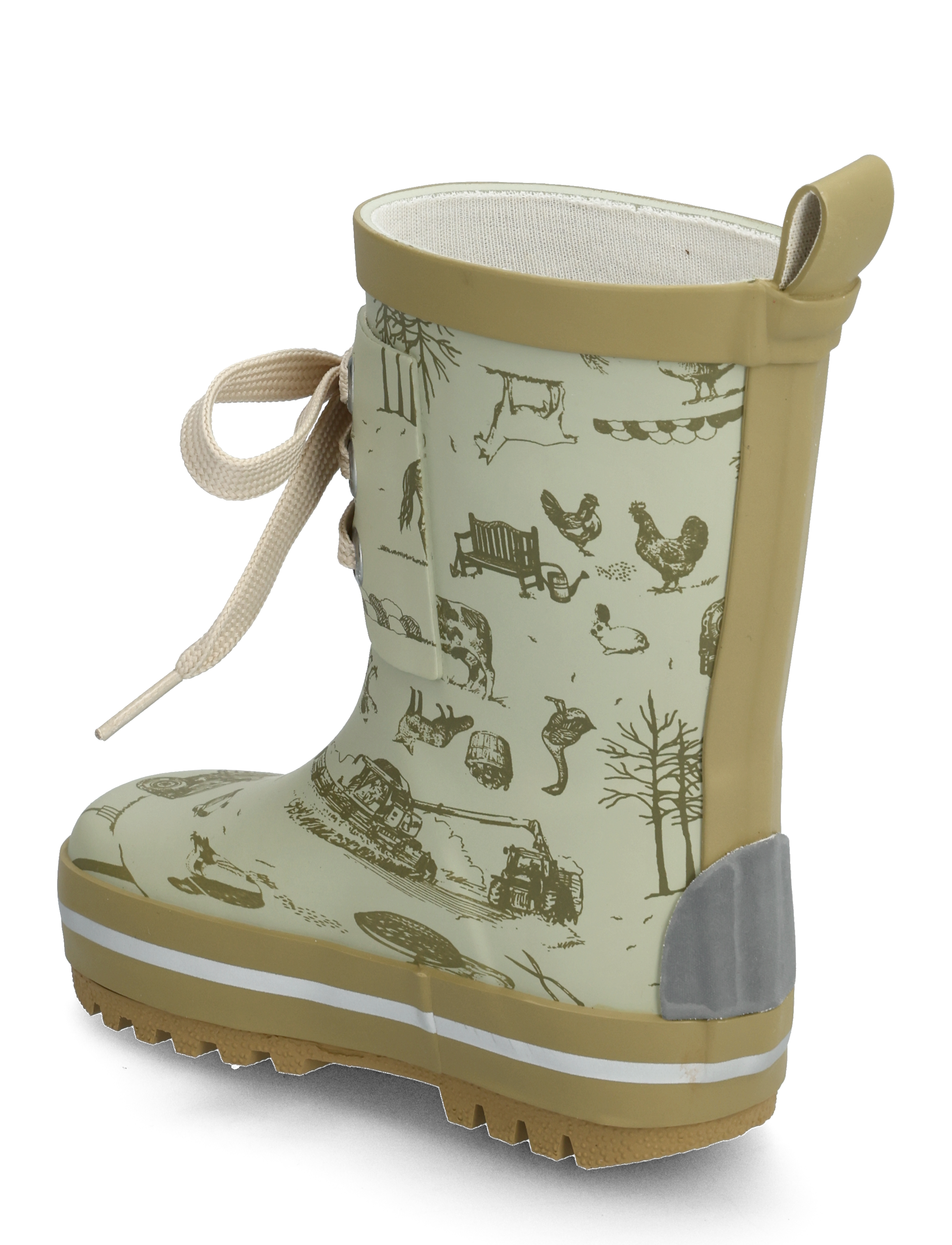 mikk-line - Printed Wellies w. lace - desert sage - 3