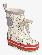 Printed Wellies w. lace - OFF-WHITE