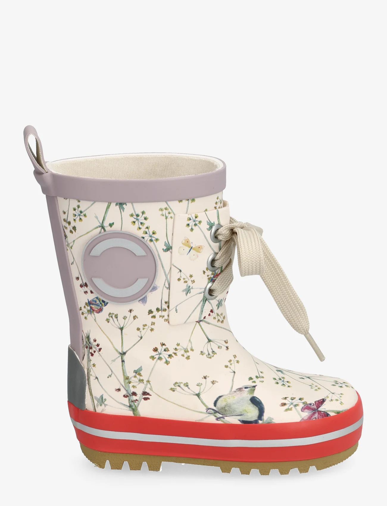 mikk-line - Printed Wellies w. lace - unlined rubberboots - off-white - 1