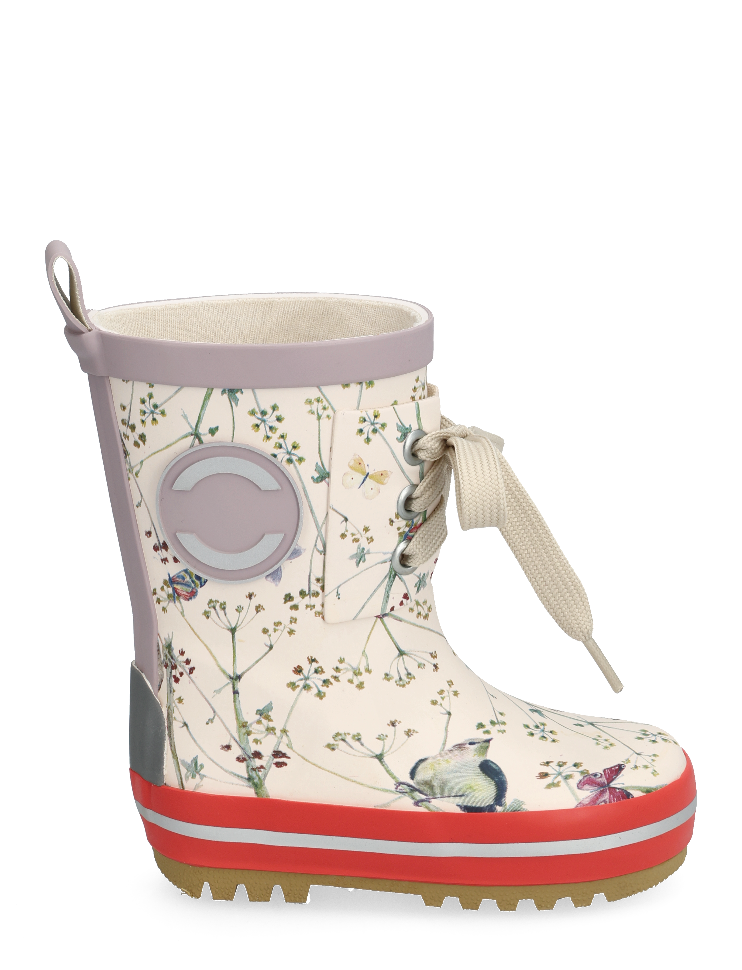 mikk-line - Printed Wellies w. lace - off-white - 1