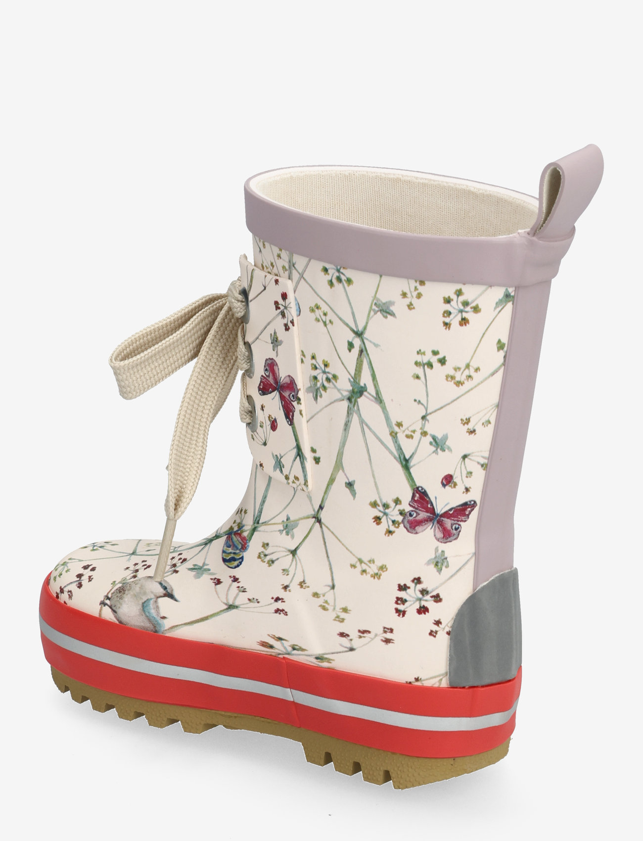 mikk-line - Printed Wellies w. lace - off-white - 2