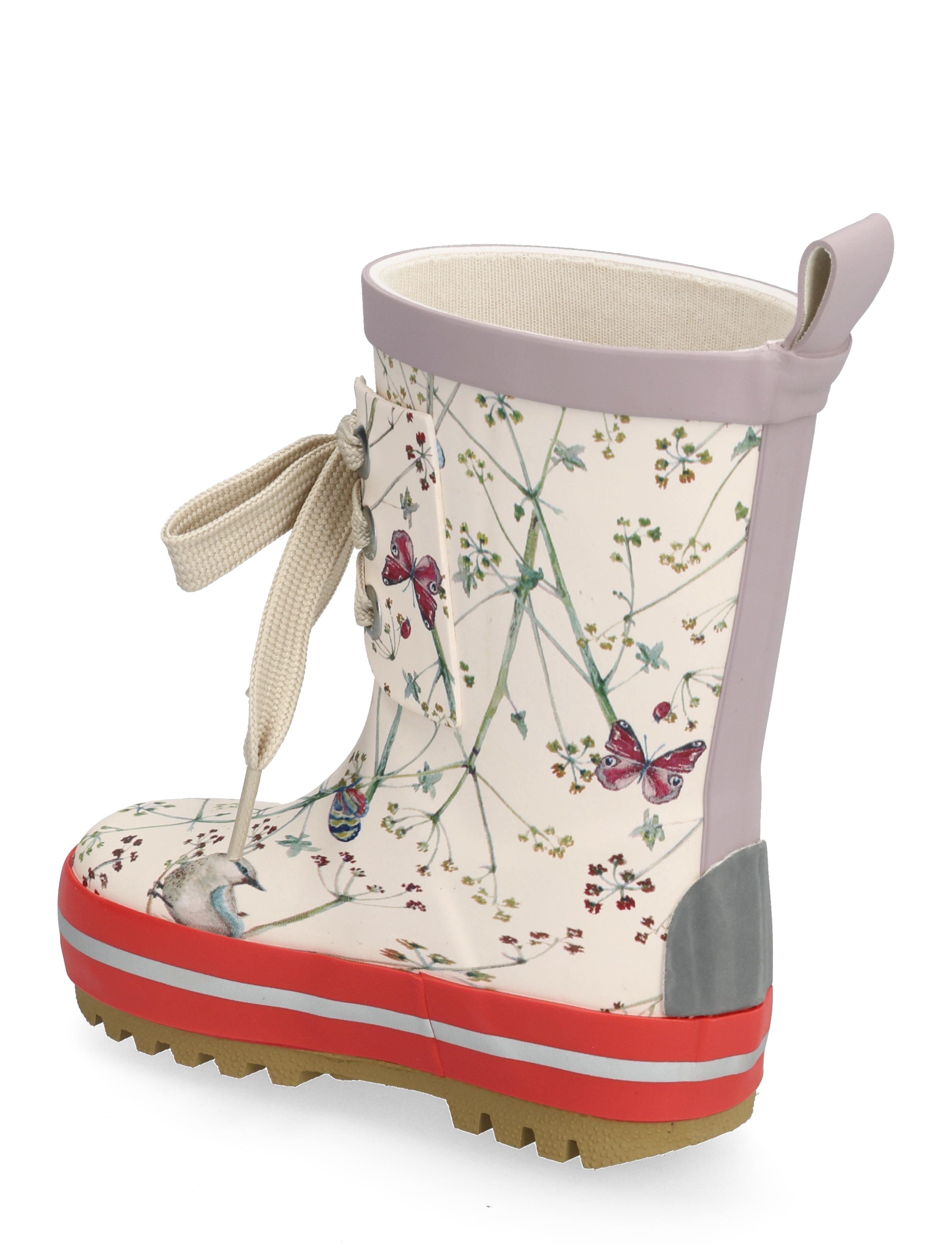 mikk-line - Printed Wellies w. lace - off-white - 2