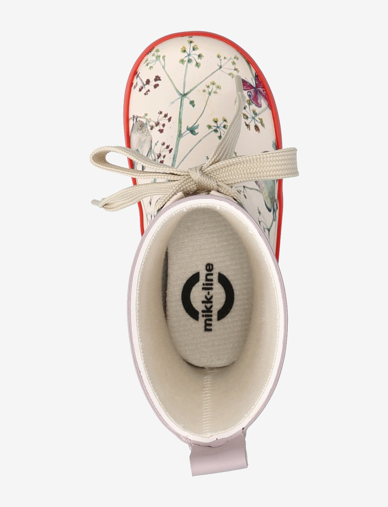 mikk-line - Printed Wellies w. lace - off-white - 3