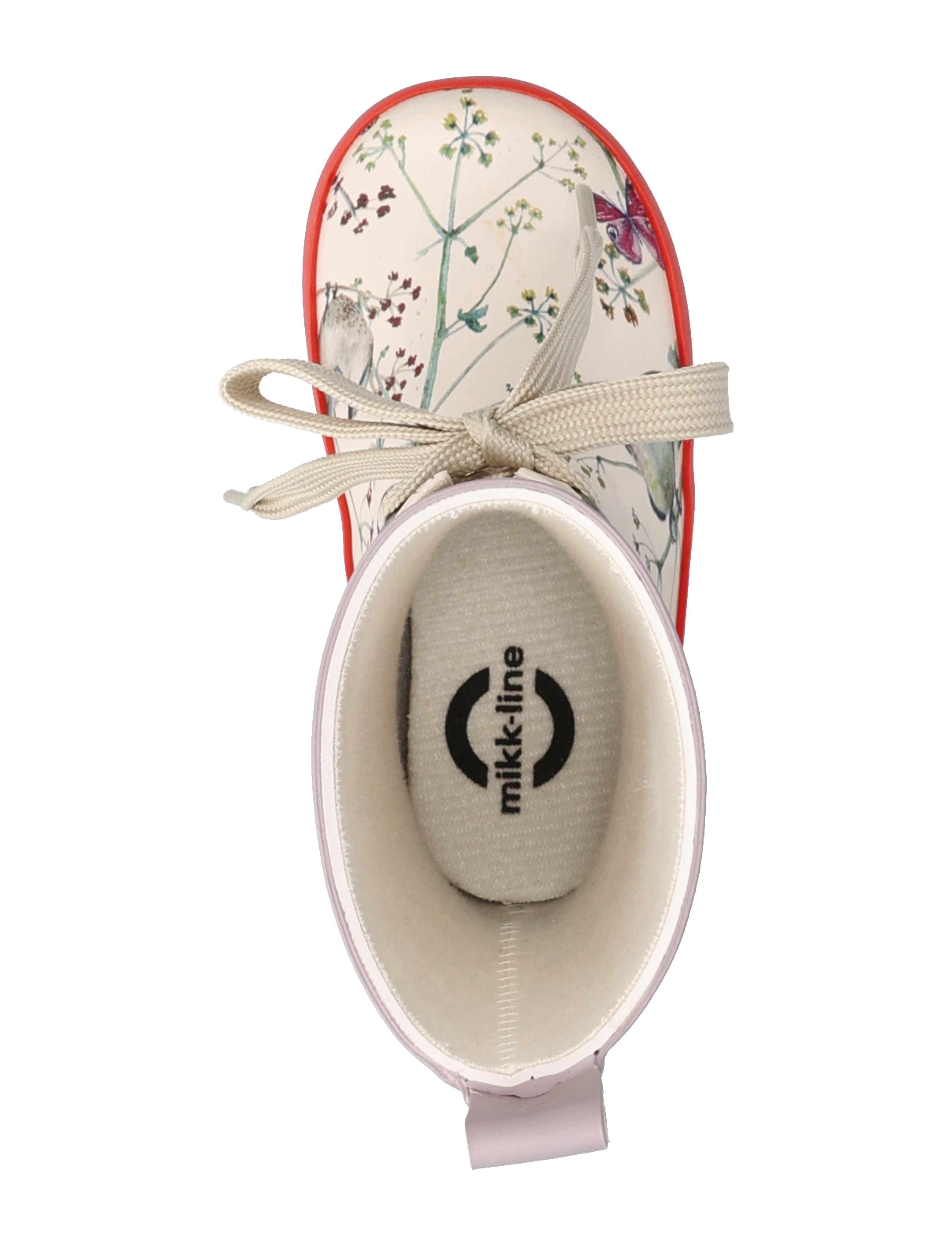 mikk-line - Printed Wellies w. lace - off-white - 3
